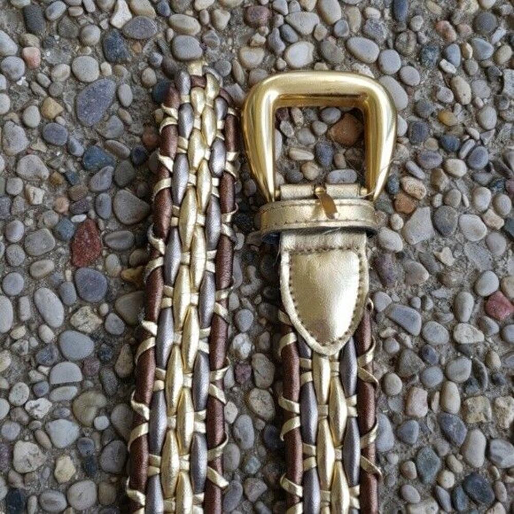 Vintage Belt Donna Katz Gold & Bronze Tone Belt - Size S